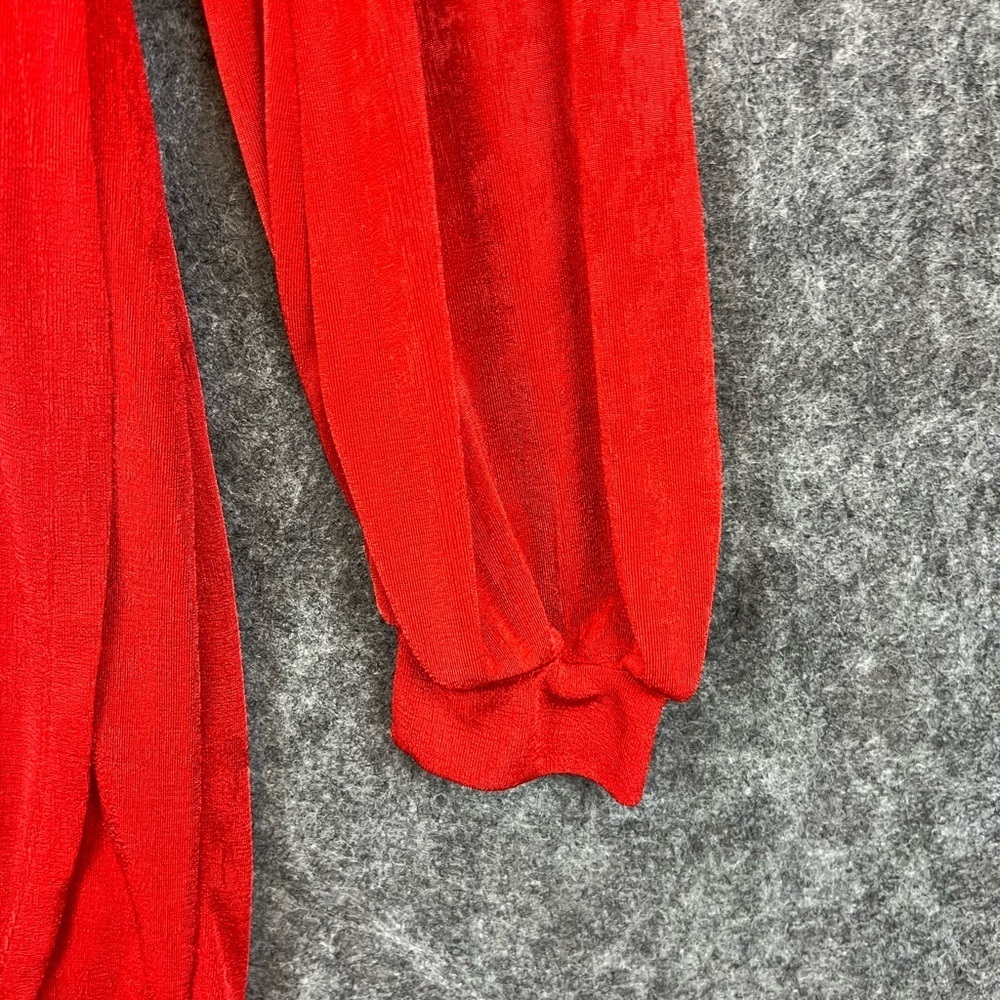 Hello Molly Vibrant Red Long Sleeve Dress Size Medium - Picture 9 of 11